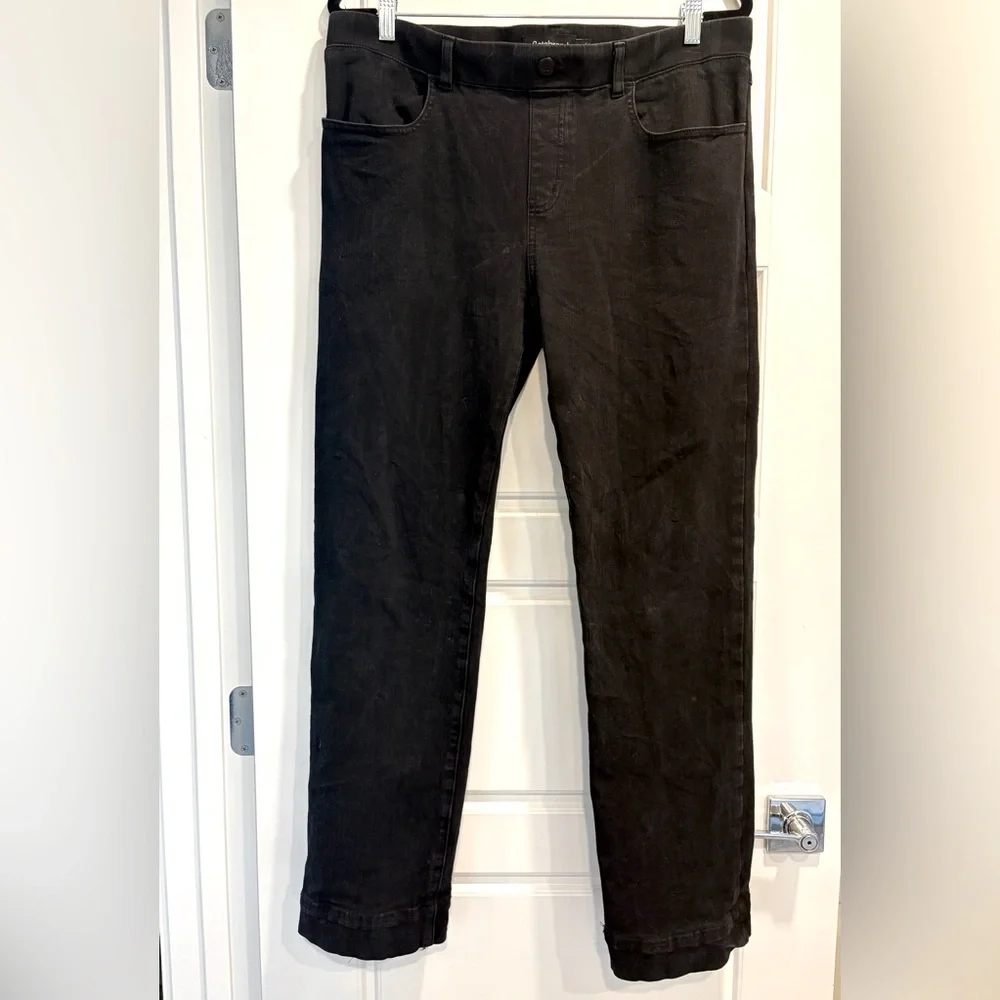 Betabrand Straight Leg 4 Pocket Yoga Denim Pull On Pants Womens XL Slim‎ Jeans